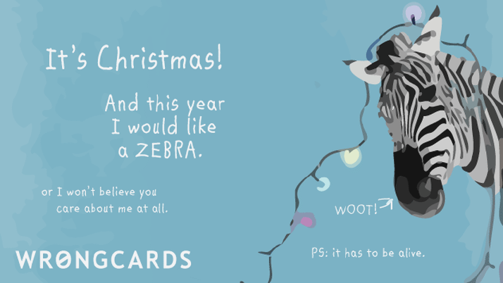 I made this card at least ten years before my brother-in-law got bitten by a zebra. I was not trying to be tactless.