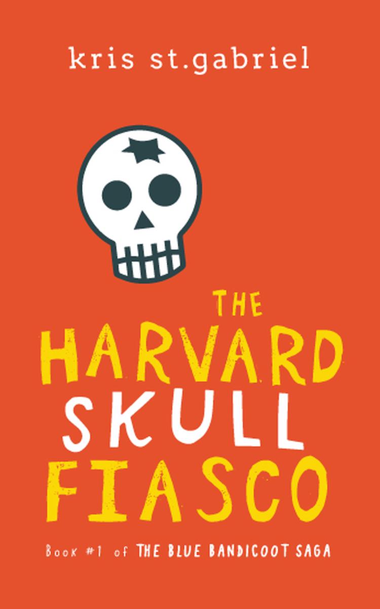 The Cover of the Harvard Skull Fiasco, featuring a cartoonish illustration of a skull with a crack in its forhead.
